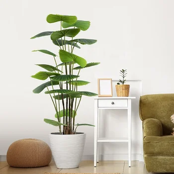 Realistic Synthetic Plastic Bonsai Palmera Artificial Plants For Home Decor Indoor