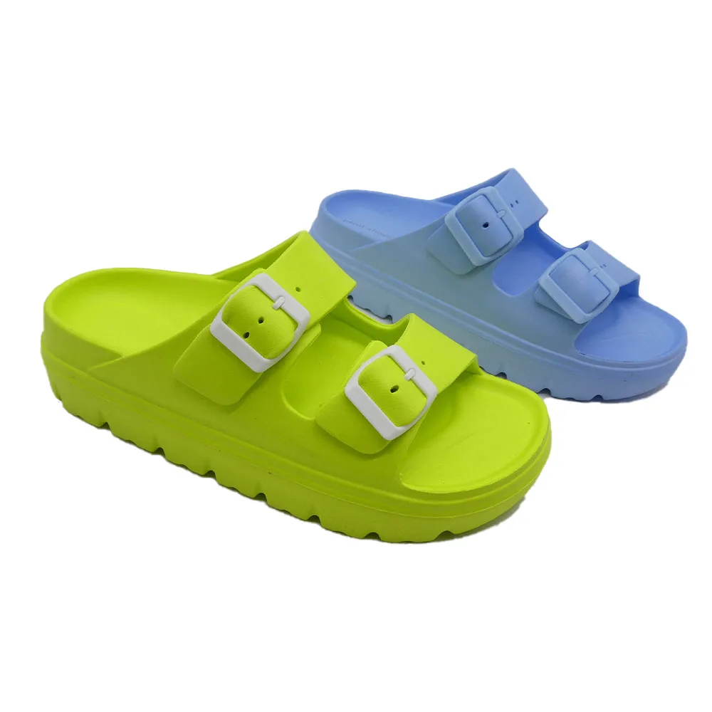 Hot Sales Sandals Double Buckle Summer Slippers Adjustable Eva Sandals For Women Comfortable Slipper