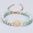 Natural New Hand-woven Bracelet Yoga Double Layer Natural Stone Gemstone Bead Bracelets Yoga Bracelet