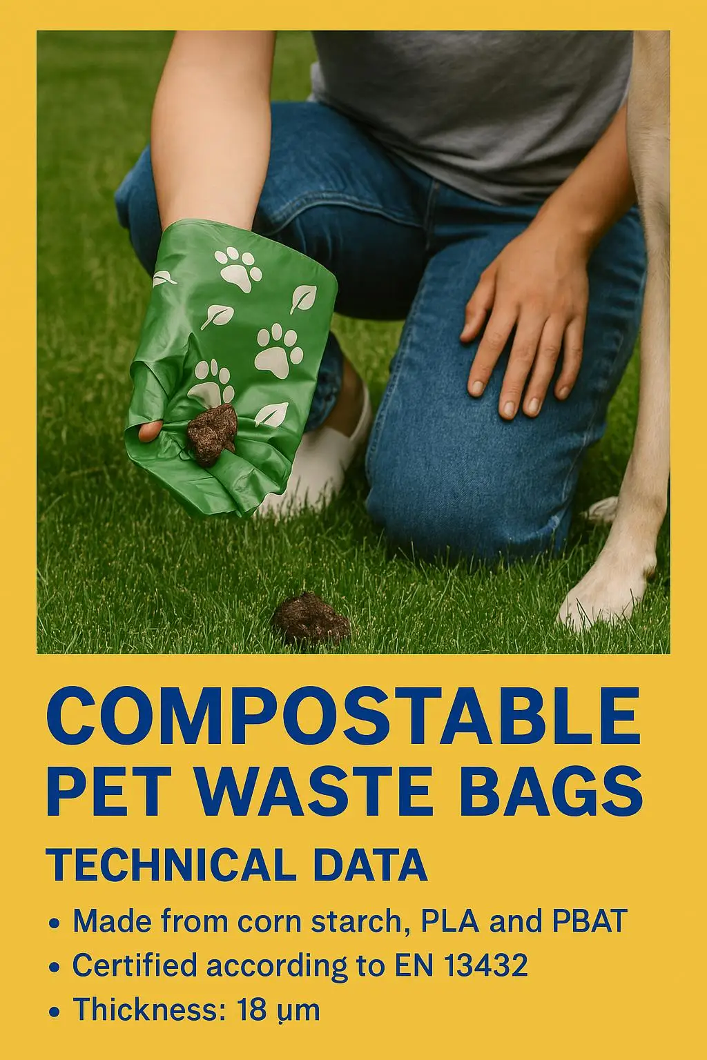 Eco-friendly Compostable Poop Bags on a Roll for Dogs Biodegradable Dog Poop Bag - detail 8