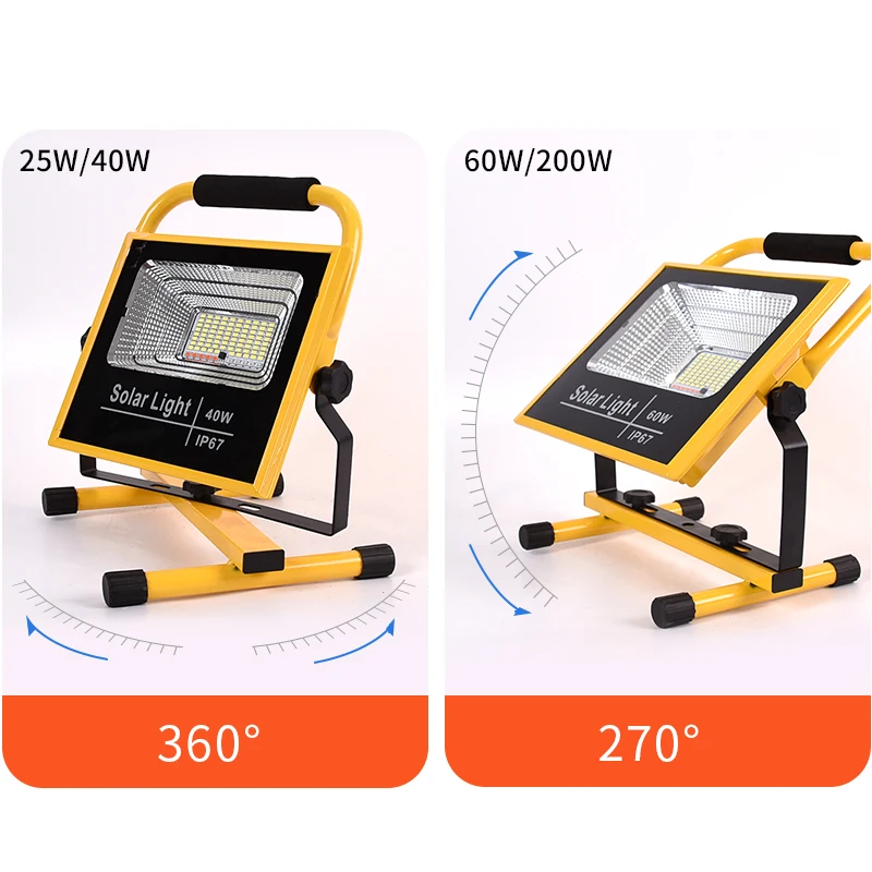 Factory low-cost wholesale portable 25w 40w 60w 100w 200w rechargeable flashlight working light Led floodlight