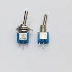 Switch SMTS-102 Blue Color Small Miniature Toggle Switch 3A 125VAC ON-ON
