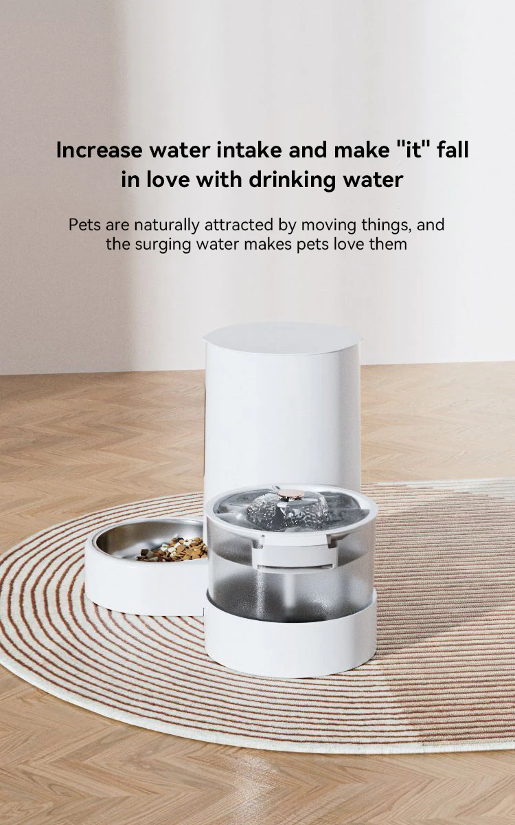 New Gravity Pet Feeder and Water Dispenser Set Automatic 2 in 1 Feeder Suitable for Dogs and Cats Pet Products supplier