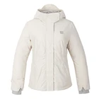 Women White Jacket Jacket Custom Logo Winter PU Coated Slim Zipper Ladies Women White Puffer Down Jacket