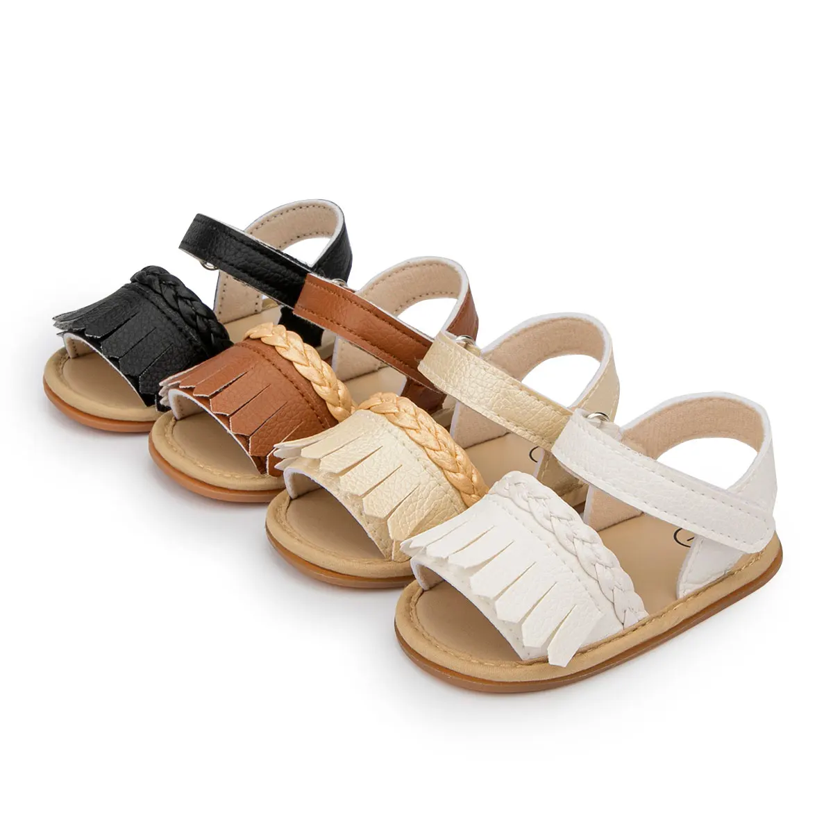 New Arrival Outdoor Baby Shoes Unisex Boy And Girl PU Leather Rubber Soft Sole Baby Girl Sandals