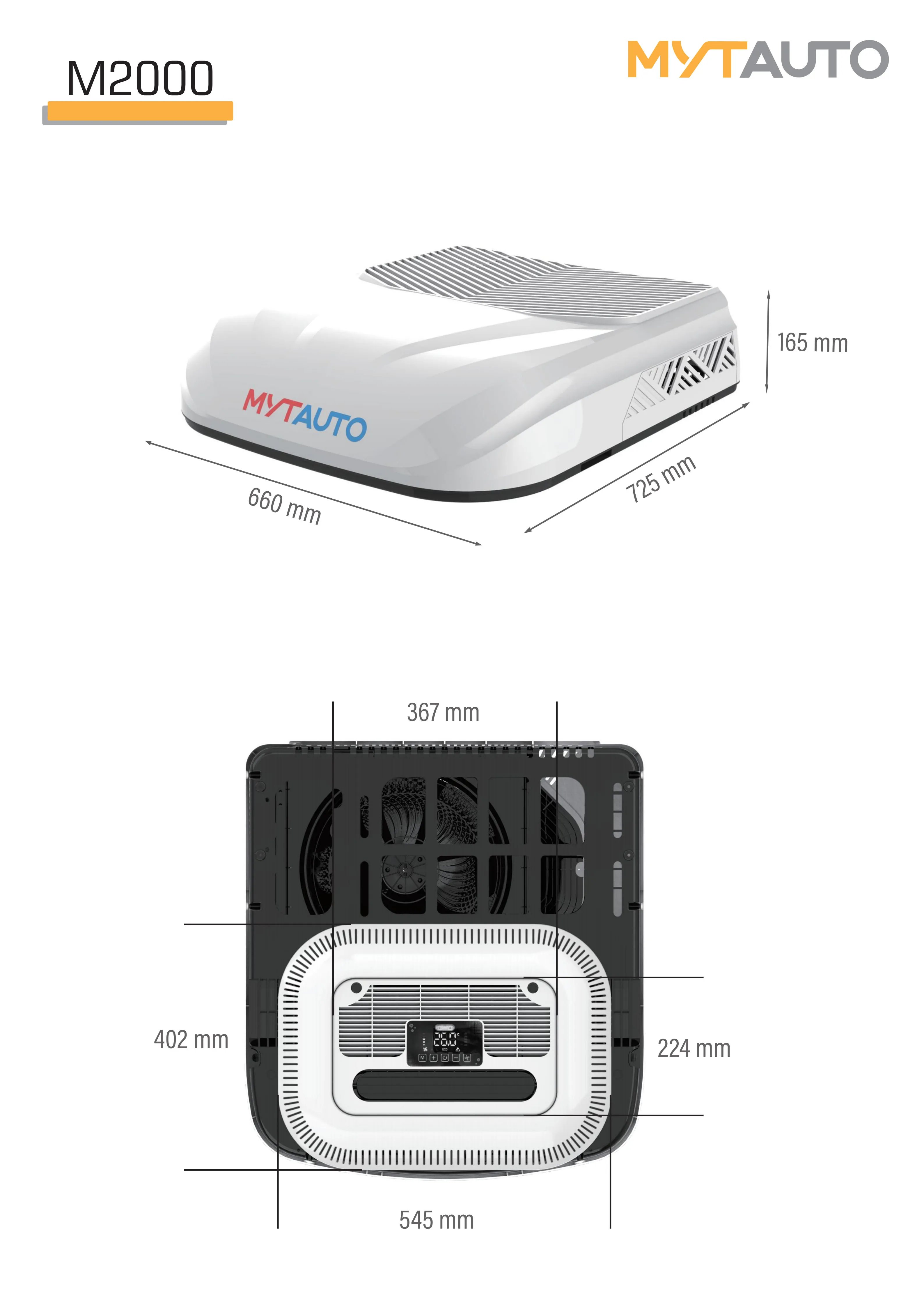Truck Roof Air Conditioner, 12V/24V, DC12V, 2000W - detail 10