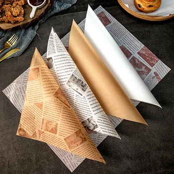 Custom Logo Printed PE Coated Deli Meat Hamburger Frie Burger Sandwich Wrap Wax Sheets Food Wrapping Greaseproof Paper,Wax Paper