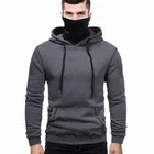 Hoodie Neck Hoodies Sweatshirts Mens Hooded Sweatshirt With Face Cover Plain Hoodie With Neck Gaiter