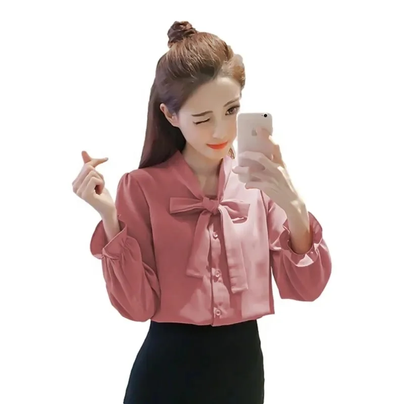 2024 Spring/summer women's office wear fashion long-sleeved lapel top shirt women's shirt