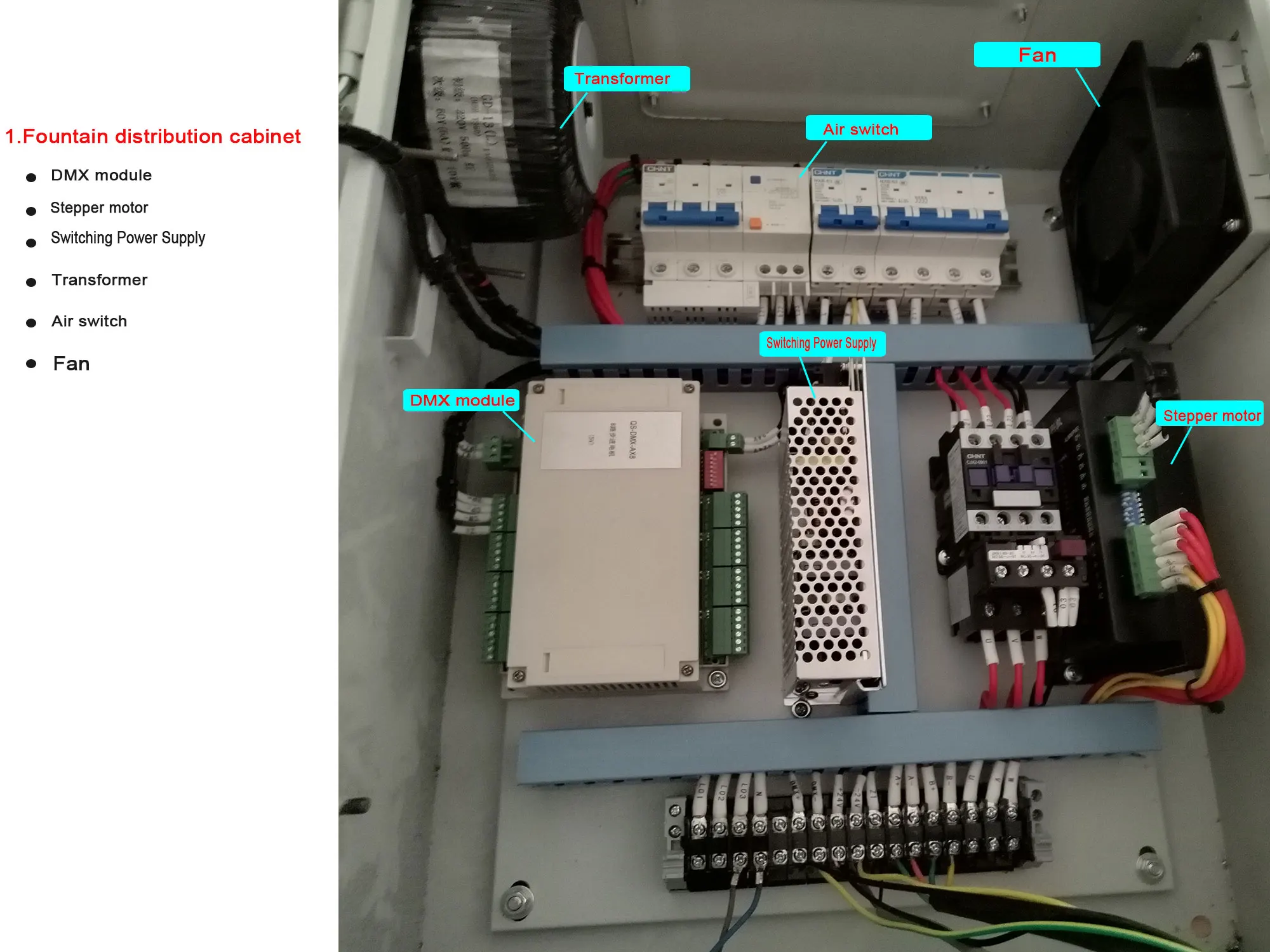 1d Fountain Nozzle for Fountain With Waterproof Stepper Motor and DMX512 Control System factory