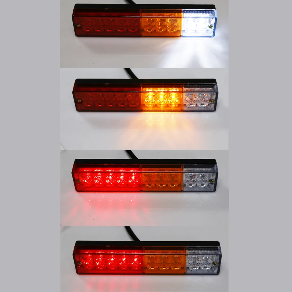 product dc12 24v rectangular trailer turn signal spot lamp truck warning tail light-27