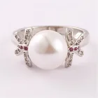 Rings Gold DEXRLO Hawaiian Rings Pearl Polynesian Style Rings Gold Plated Jewelry