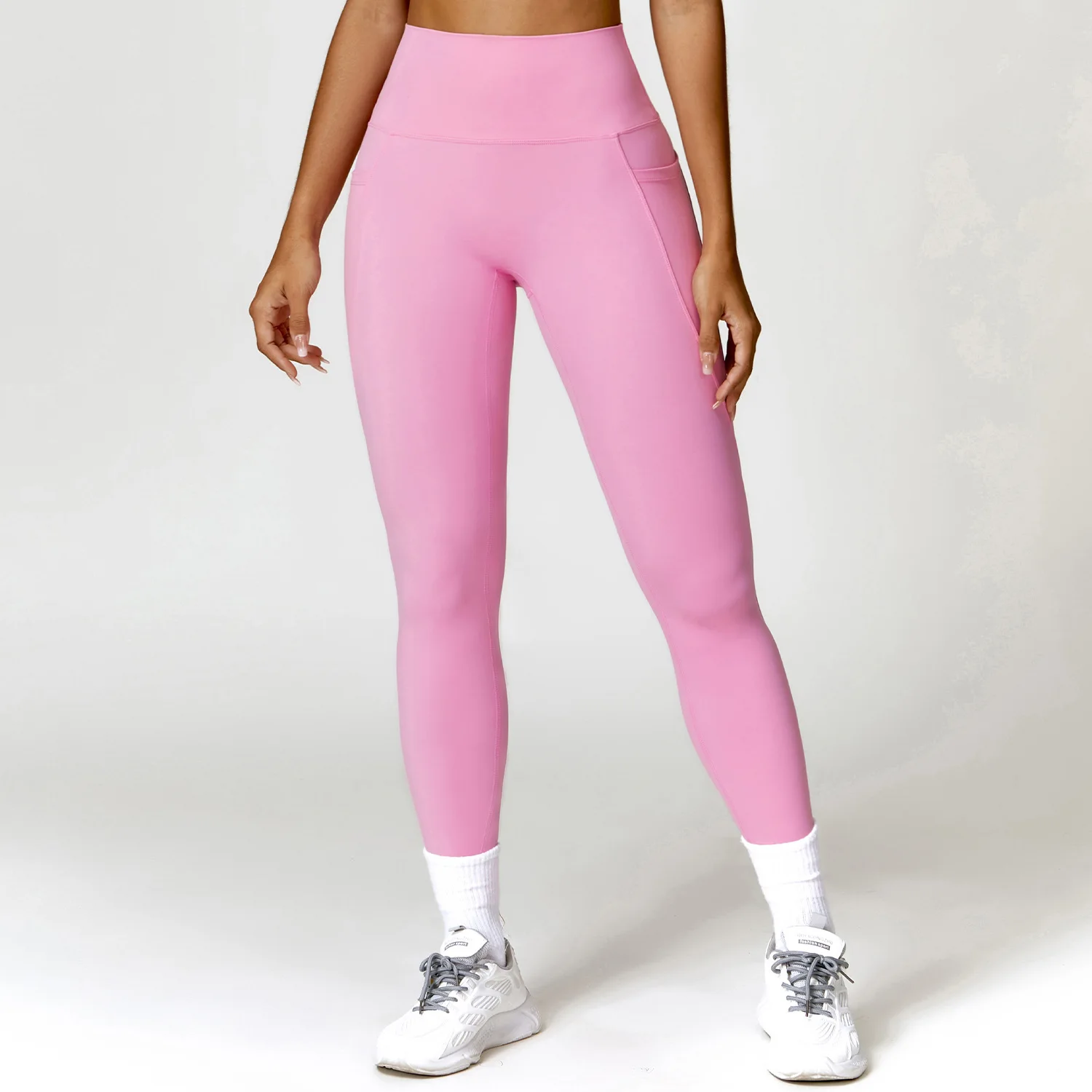 Custom Logo Wholesale High Waisted Active Sports Workout Gym Sportswear Women Yoga Pants Fitness Leggings With Pocket