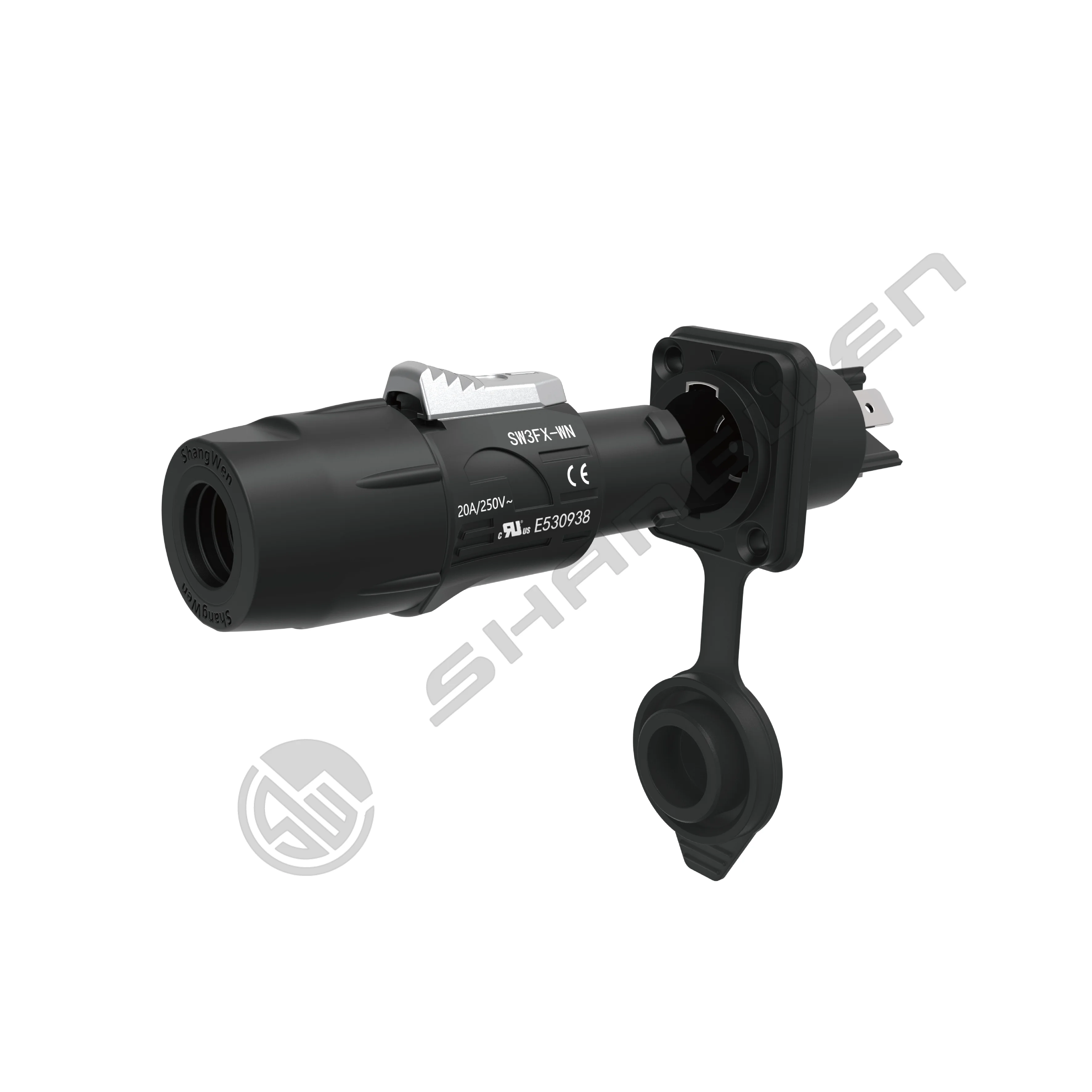 Outdoor 3Pin Power Waterproof PowerCon True1 High Current Capacity Lockable Triple Core 20A 250V True IP65 Waterproof Connector