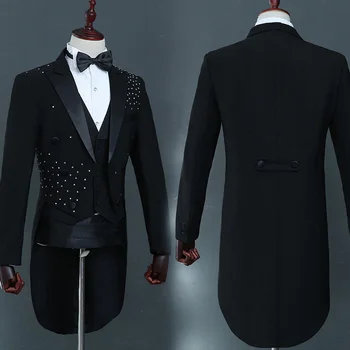 Luxury 3 Piece Slim Fit 1 Button Print Dinner Tuxedo Prom Wedding Suit Separates elegant blazer dress suit