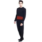 New Design Black Men's Shirt Breathable Skin-friendly Underwear Long Sustainable Winter Heated Underwear