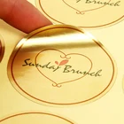Logo Custom Logo Printing Metallic Gold Sticker