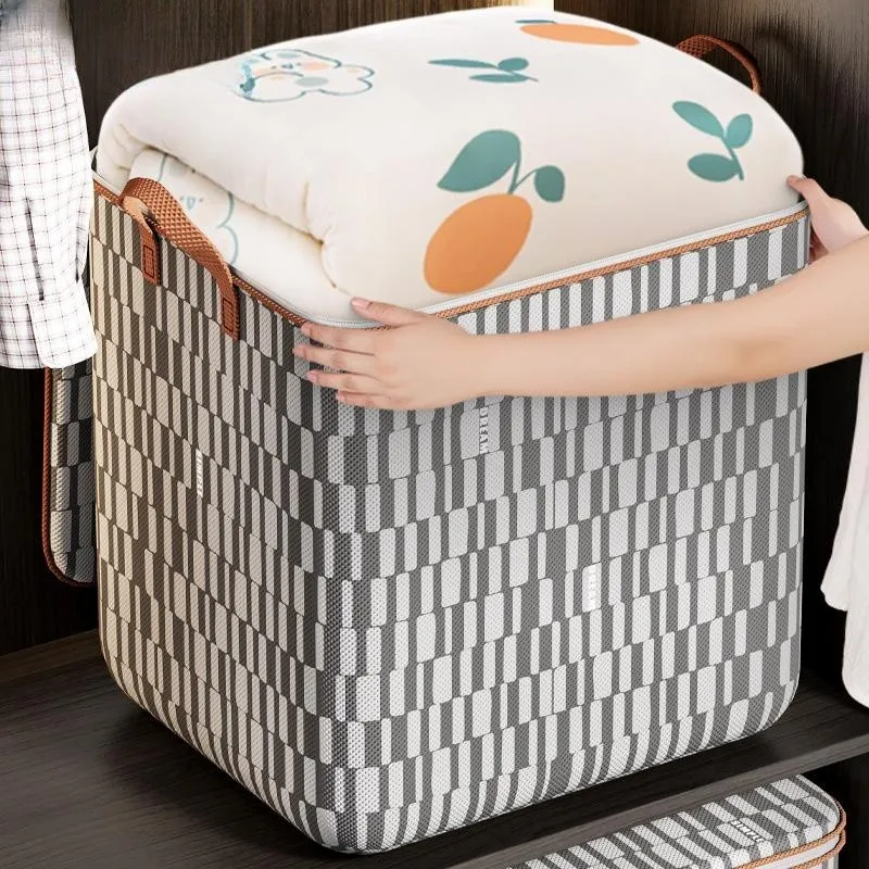 Wholesale Foldable Blanket Fabric Clothes Storage Bag Clothes Storage Box Containers for Bedroom Quilt Organization