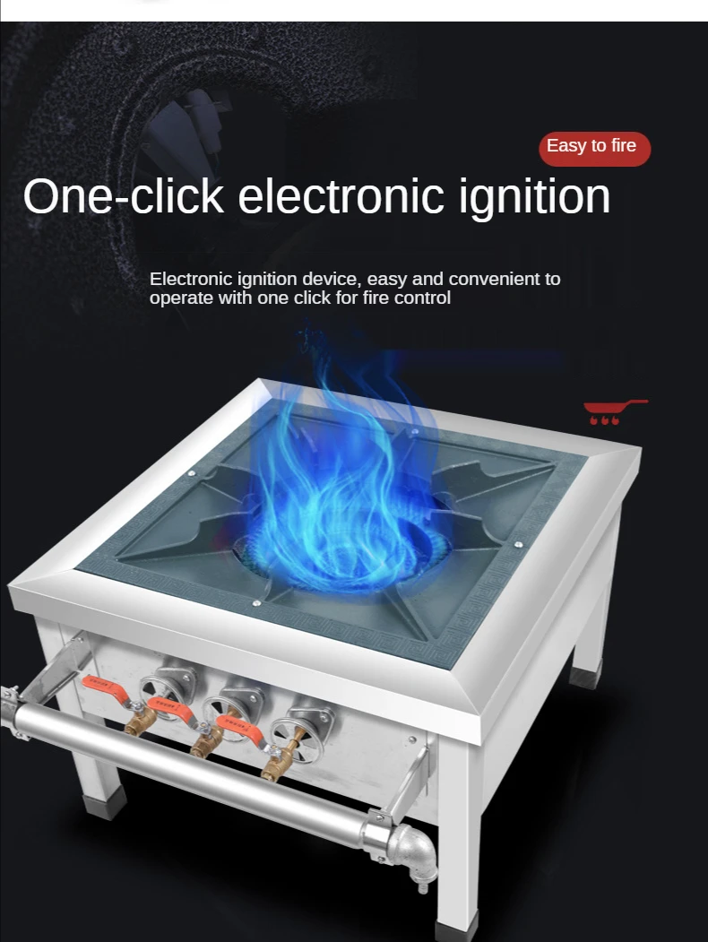 Hotel Restaurant Kitchen Equipment Stainless Steel Gas Stove/ Gas