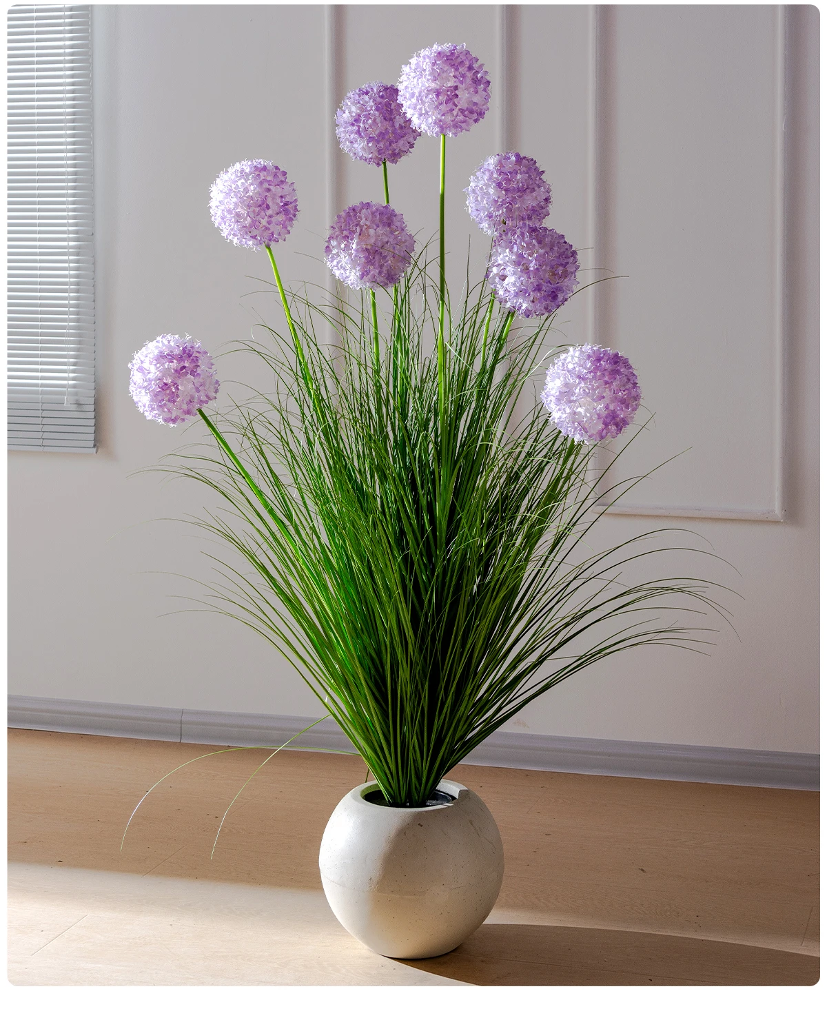 Natural Style Home Office Decor Artificial Plants Real Touch Reed Hydrangea Green Plastic Pot Outdoor Wedding Christmas Any factory