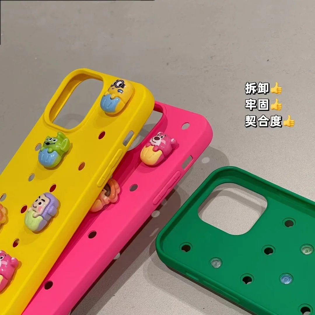 New Hole Diy Silicone Anti Fall Phone Case For Iphone Promax