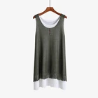 Vest Customized Fashion Sleeveless Knitted High-low Sweater Vest Women's Sweaters Wholesale
