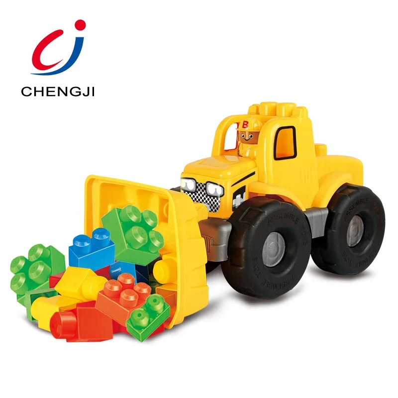 Intelligent Children DIY Toys Educational Building Blocks Truck Engineering Plastic Building Blocks Toys For Kids
