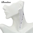 Crystal Silver Earrings High Quality Crystal Dangle Silver Earrings Long Drop Earrings Crystal For Womenl