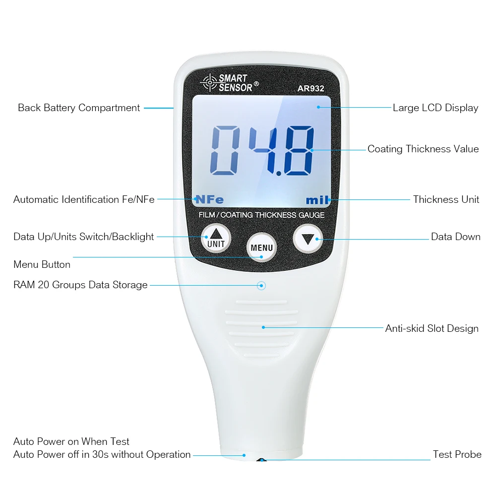 AR932 Film Coating Thickness Gauge