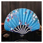 Hand Paper Fan Promotional Hand Held Folding Paper Fan With Bamboo