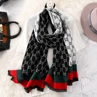 New Hot Sale New Letter C Printing Fashion Designer Thermal Scarf Women's Cashmere Tassel Style Shawl Scarf