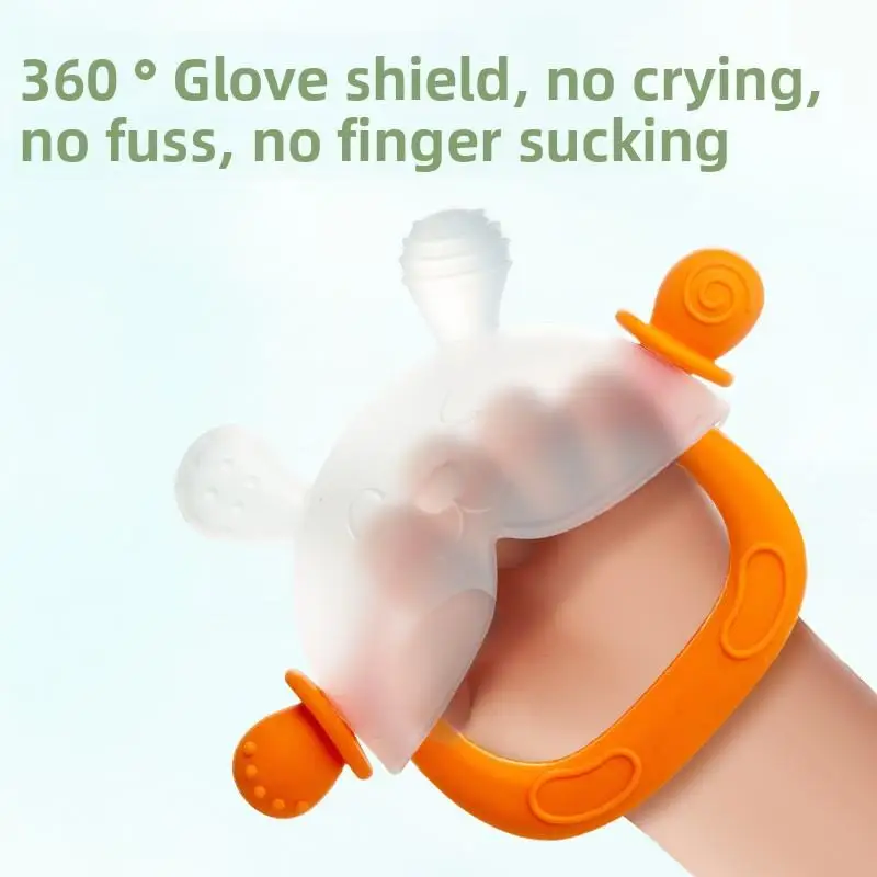 Custom Logo Food Grade Rabbit Silicone Accepted Anti-sucking Teething Device Easy Grip Bpa FreeBaby Teether details