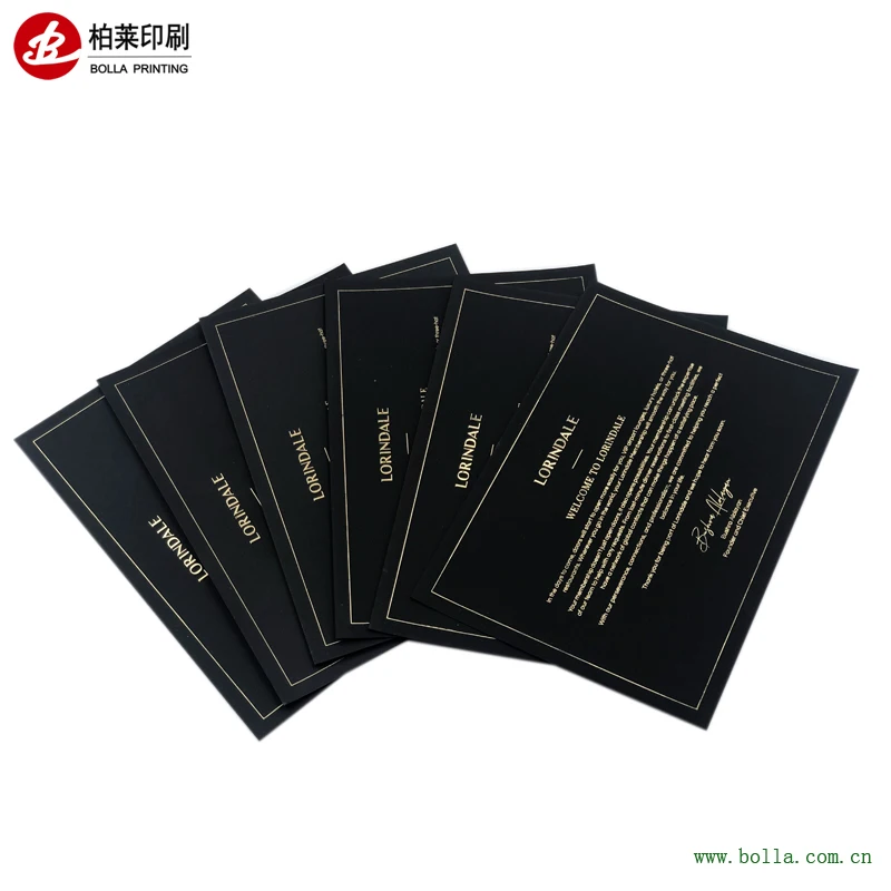 Factory Price Custom Logo High Quality Black and White Hot Stamping UV  Business Card Foil