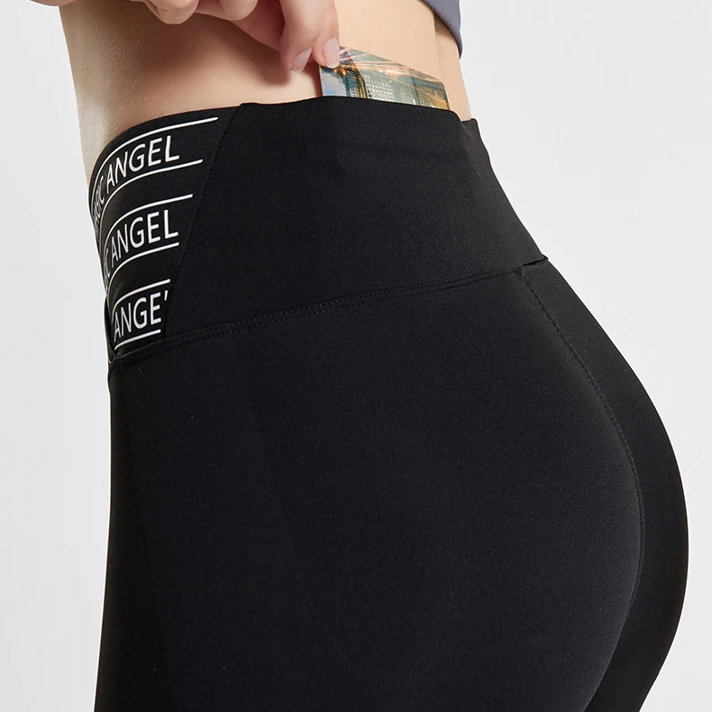 YIYI Cross Waist Printing Tummy Control Yoga Tights Pants Butt Lift High Stretch Gym Leggings Quick Dry Active Wear Leggings
