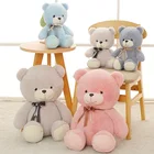 Pink New Product Soft Stuffed Animal Toy Custom Logo Teddy Bear Plush Toy Pink Blue Navy Teddy Bear