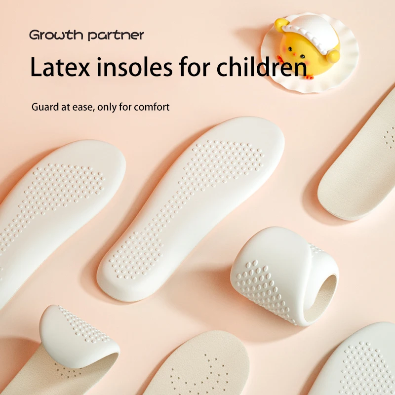 Children Latex Insoles Shock Absorption Breathable Pads Children Latex Insoles Shock Absorption Breathable Pads