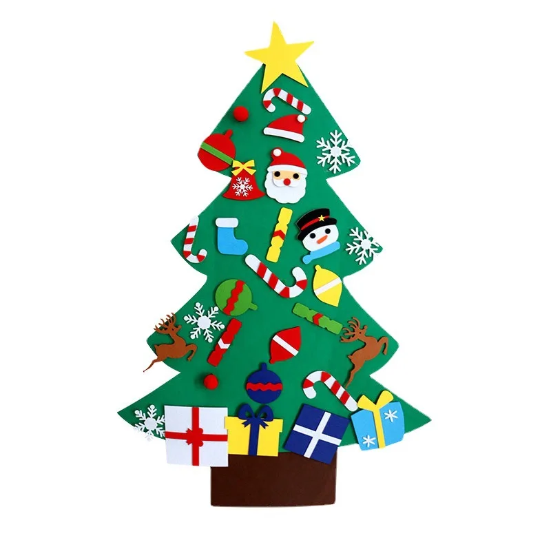 Árvore De Feltro Para Decoração De Natal,Enfeites De Pendurar Na Parede Da  Árvore De Natal,Com Luz De Led - Buy Árvore De Natal Product on 