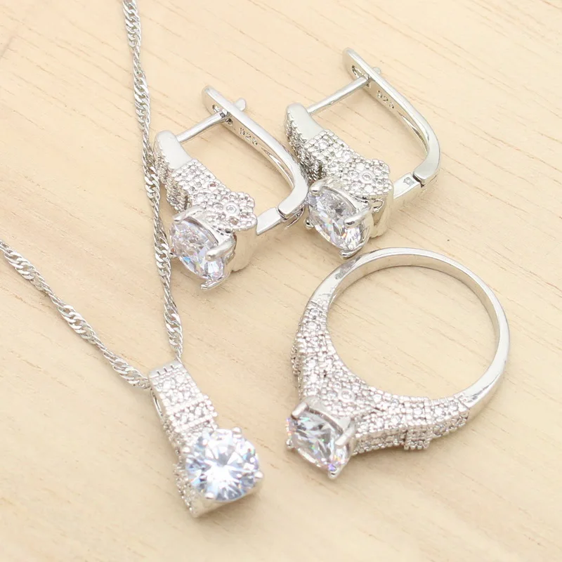 Silver 925 Jewelry Jewelry Sets For Women Accessories Jewelry Zircon