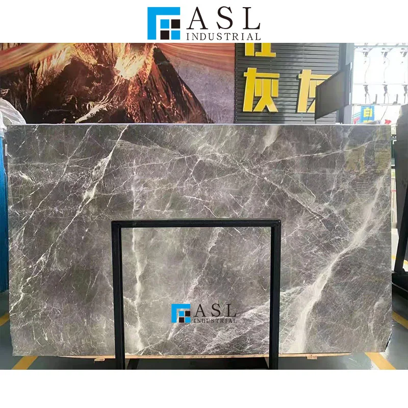 Factory direct dark grey marble slab
