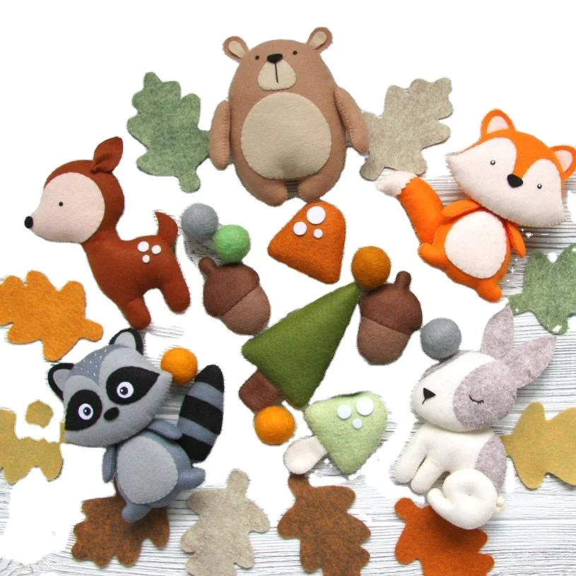 Woodland Plush Animals Needle Felt Forest Animal For Baby Toy Room  Decoration - Buy Decoration,Felt Plush Toy,Animal Toy Product on 