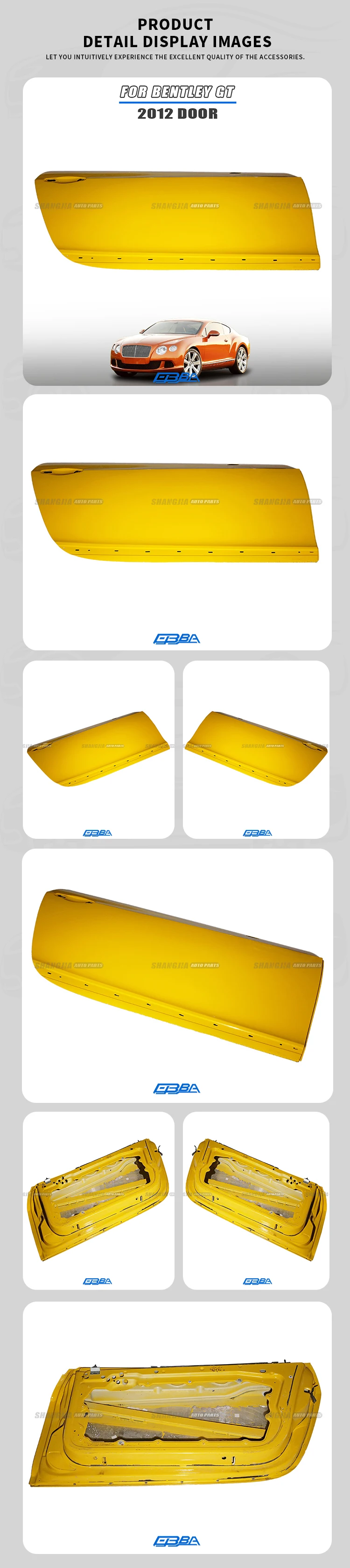 Aluminum Door Panel For Bentley Continental GT 2012 OE 3W8831056G Original Used Car Doors supplier