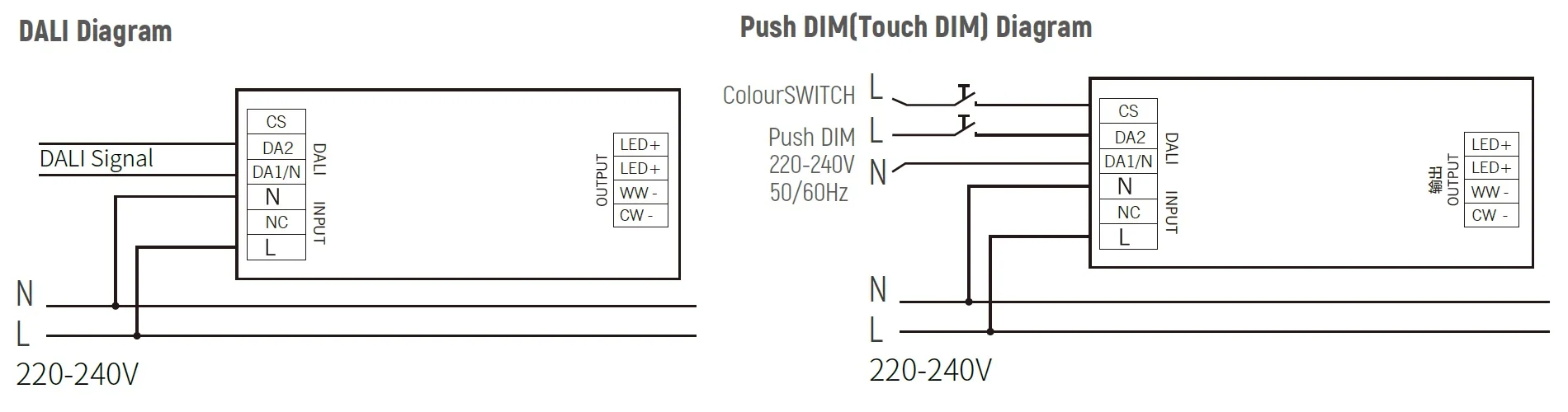 12w Dali2 Tunable White Dimmer Led Cct Dimmable Driver Dali Dt8 Cct