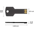 16gb Usb Metal Key Shaped 4gb 8gb 16gb Metal Usb Stick 32gb 64gb Usb Flash Drive 2.0 Pendrive