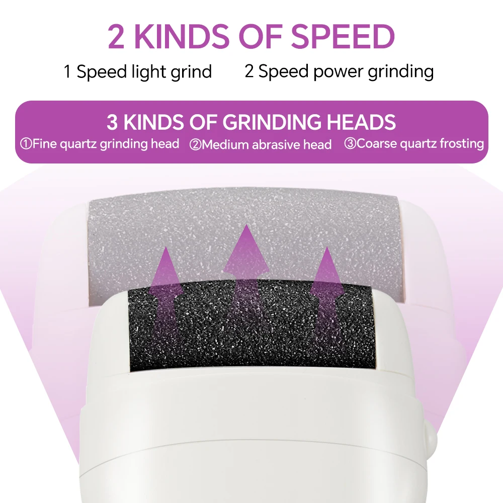 High-Efficiency Electric Foot Grinder Smoother New Model Rechargeable Callus Eliminator Scraper File for Foot Callus Removal factory