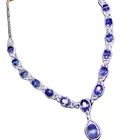 Silver Wholesale Women Silver Gold Plated Crystal Tennis Jewelry Necklace
