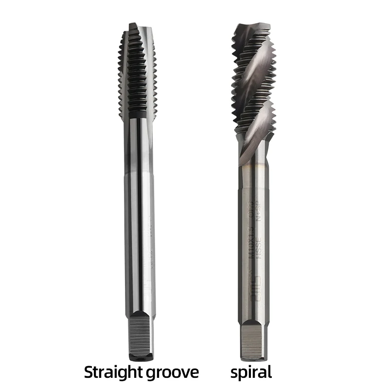 China Stock High Performance M42 Hss Titanium Thread Tap Spiral Point Thread Plug Handle Hss Taps details