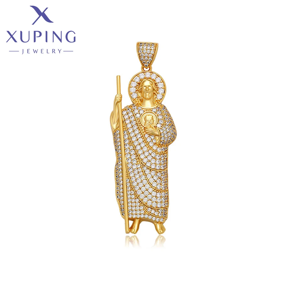 X000755844 xuping jewelry fashion character pendant 24K gold color elegant simple religion series jesus pendant men