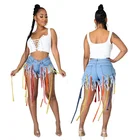 Jean Women's 2021 New Lace Up Bandage Denim Shorts High Street Wearing Jean Women's Shorts