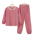 Comfortable Women's Women Comfortable Custom Made 2 Piece Full Length Cotton Women's Pajama Set