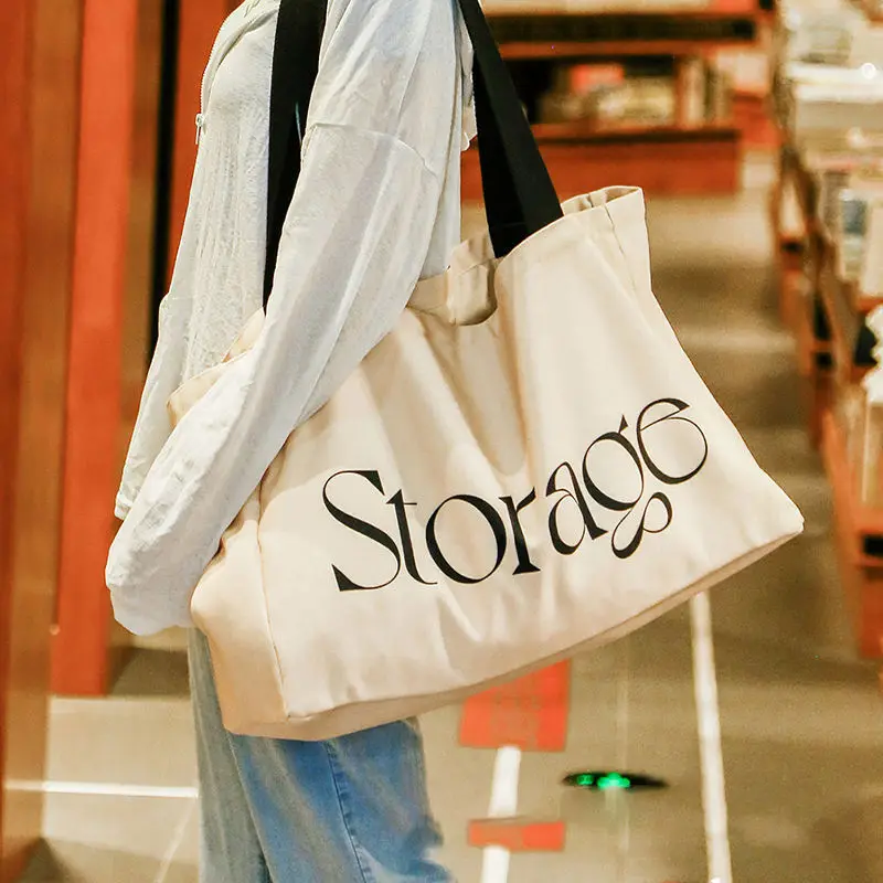 Factory Wholesale Large Cloth Organic Cotton Bags Canvas Tote Bag Blank Grocery Reusable Shopping Bag with Custom Printed Logo factory